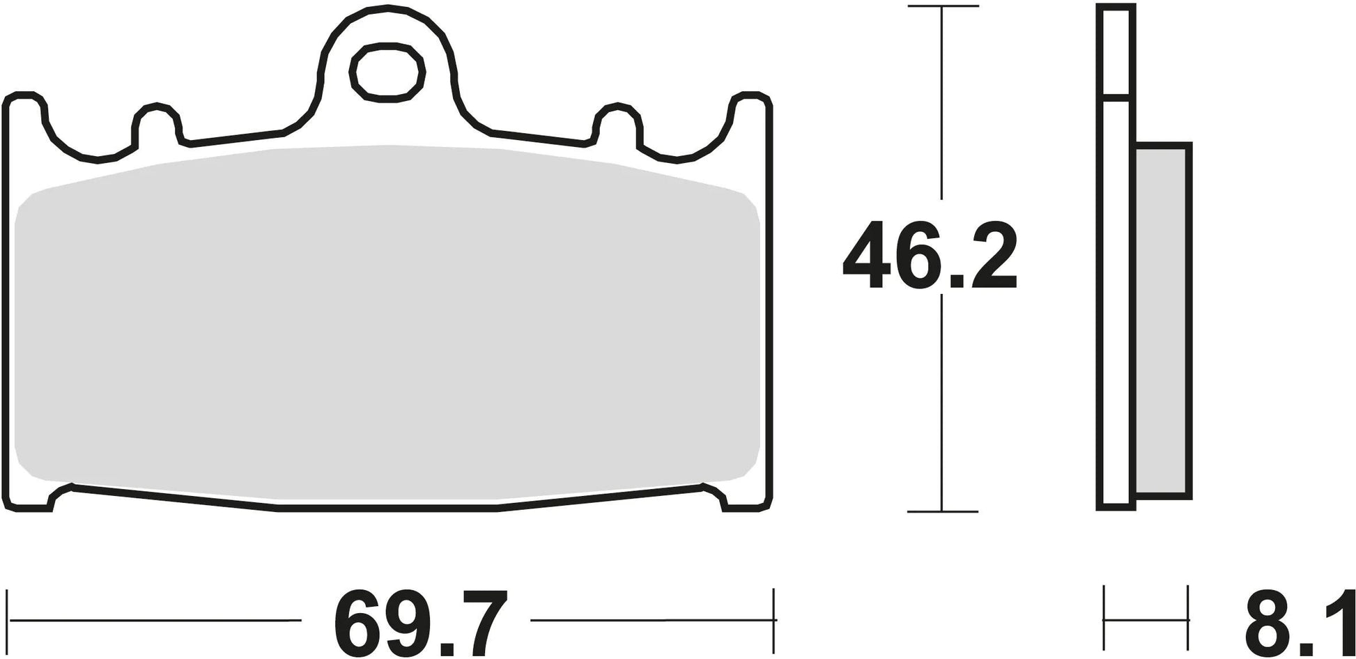 TRW Brake Pad MCB 602 Standard organique