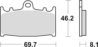 TRW Brake Pad MCB 602 Standard organique