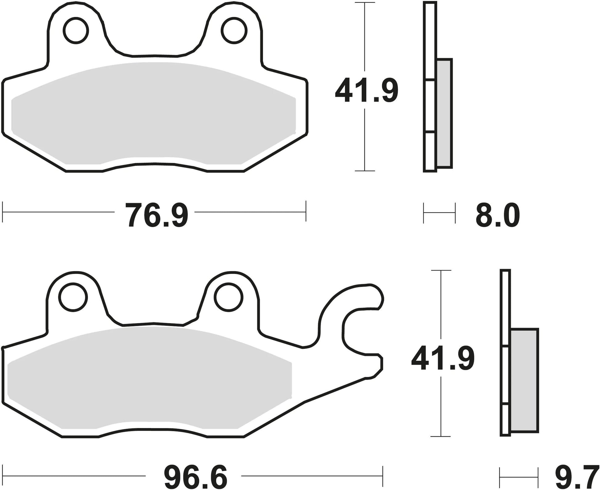 TRW Brake Pad MCB 604 Standard organique