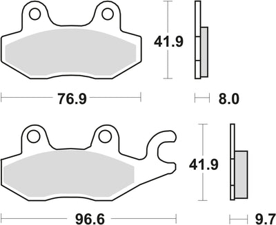 TRW Brake Pad MCB 604 Standard organique