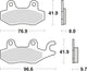 TRW Brake Pad MCB 604 Standard organique