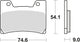 TRW Brake Pad MCB 622 Standard organique