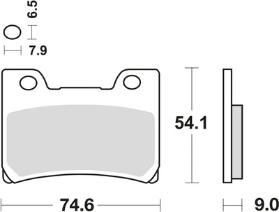 TRW Brake Pad MCB 642 Standard organique