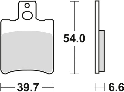 TRW Brake Pad MCB 644 Standard organique