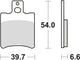 TRW Brake Pad MCB 644 Standard organique