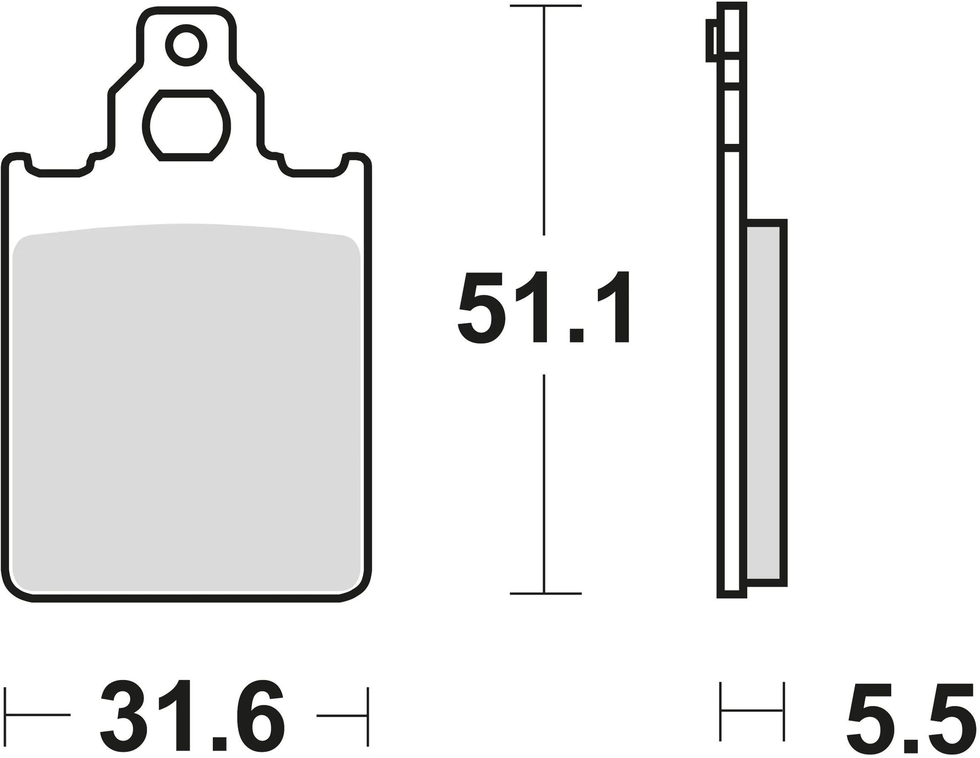 TRW Brake Pad MCB 651 Standard organique