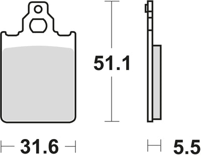 TRW Brake Pad MCB 651 Standard organique
