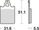 TRW Brake Pad MCB 651 Standard organique