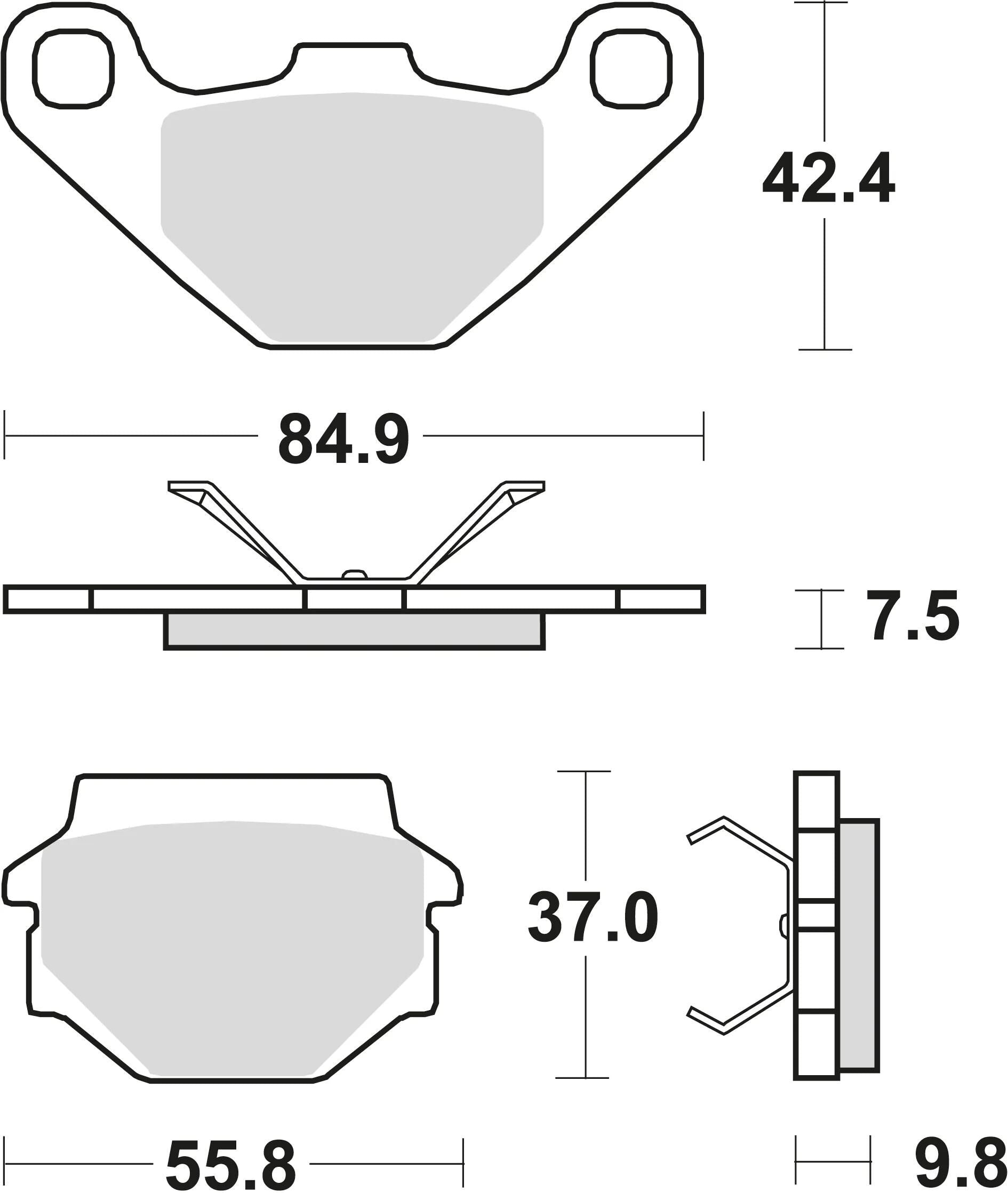 TRW Brake Pad McB 667 SI Metal fritté