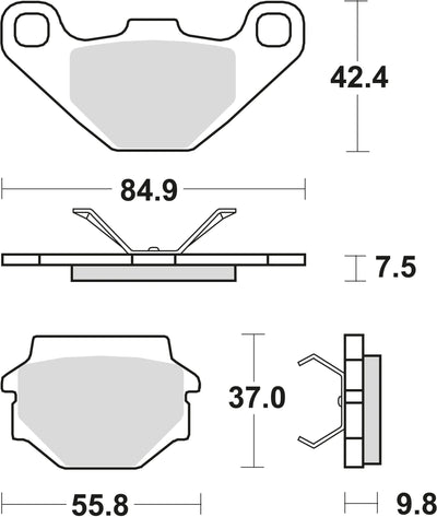 TRW Brake Pad McB 667 SI Metal fritté