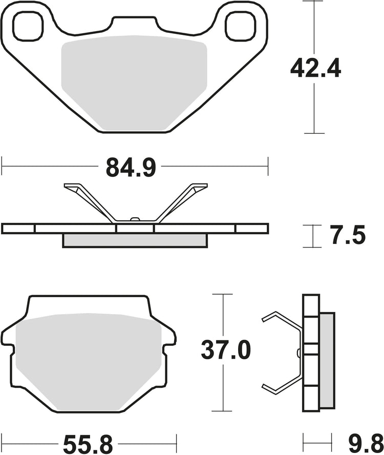 TRW Brake Pad McB 667 SI Metal fritté