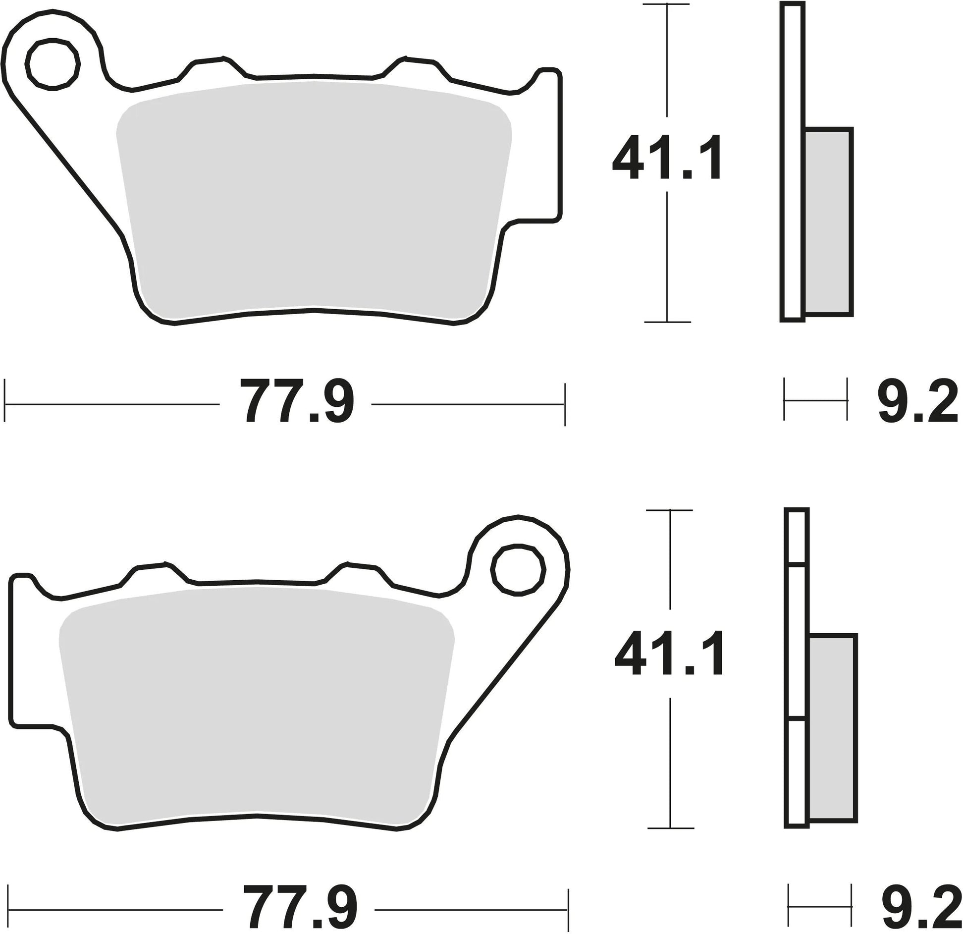 TRW Brake Pad McB 672 SI Metal fritté