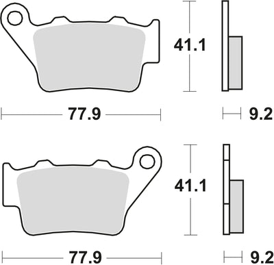 TRW Brake Pad McB 672 SI Metal fritté