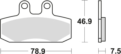 TRW Brake Pad MCB 673 Standard organique