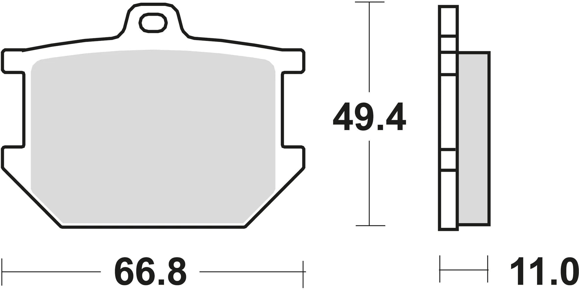 TRW Brake Pad MCB 68 Standard organique