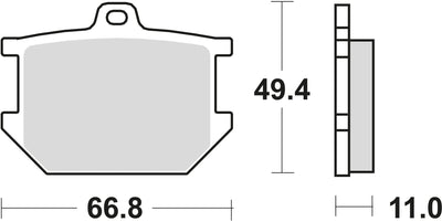 TRW Brake Pad MCB 68 Standard organique