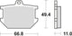 TRW Brake Pad MCB 68 Standard organique