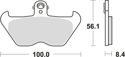 TRW Brake Pad MCB 680 Standard organique