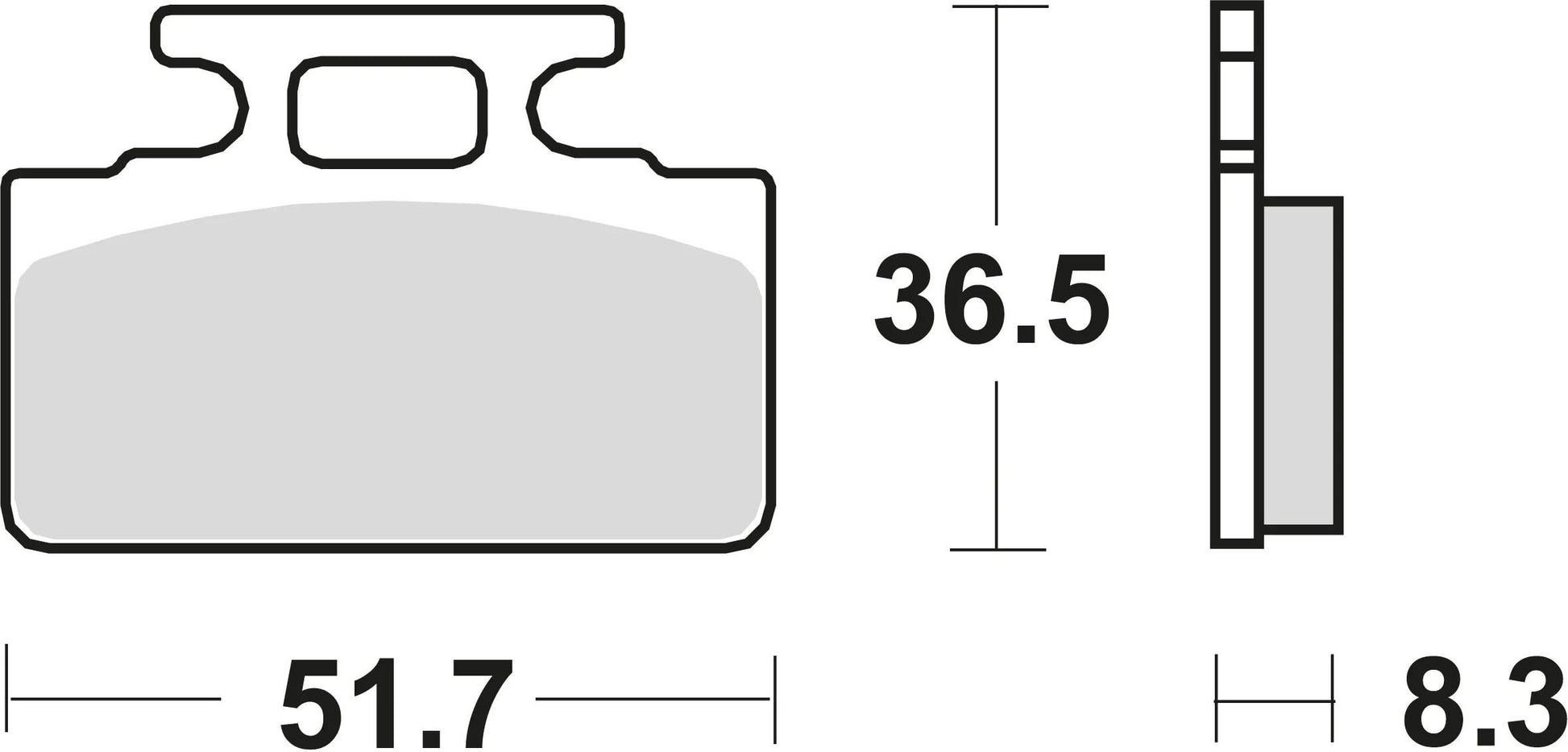 TRW Brake Pad MCB 589 Standard organique