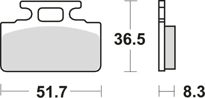 TRW Brake Pad MCB 589 Standard organique