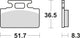 TRW Brake Pad MCB 589 Standard organique