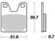 TRW Brake Pad MCB 702 Standard organique