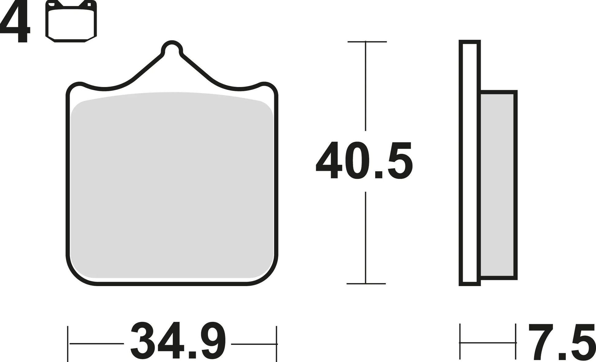 TRW Brake Pad McB 721 SV Metal fritté