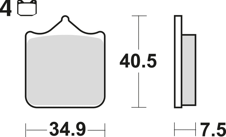 TRW Brake Pad McB 721 SV Metal fritté