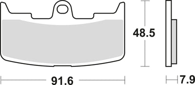 TRW Brake Pad McB 747 SV Métal fritté