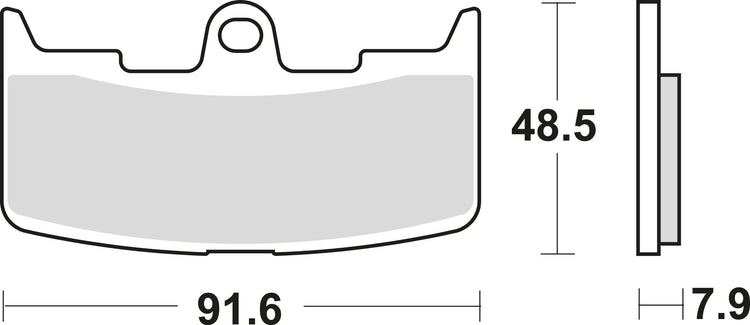TRW Brake Pad McB 747 SV Métal fritté