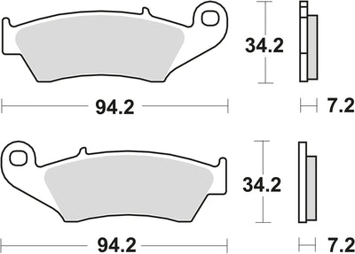 TRW Brake Pad McB 669 SI Metal fritté