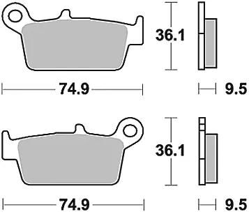 TRW Brake Pad MCB 575 Standard organique