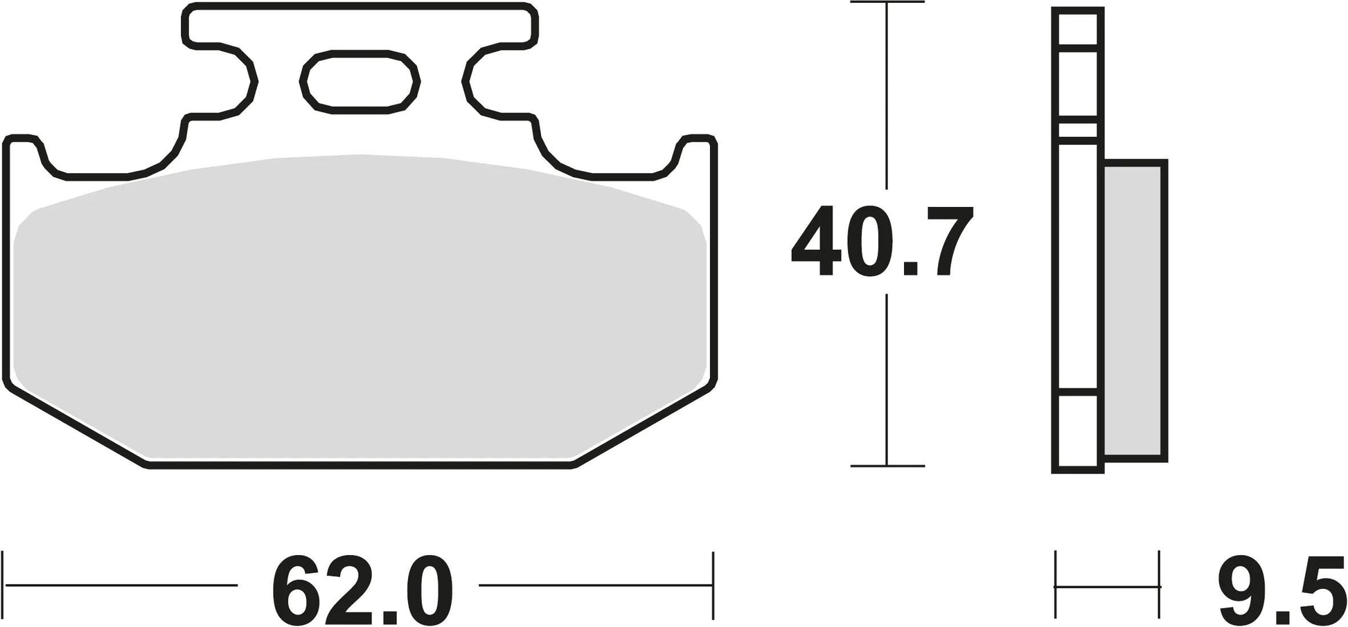 TRW Brake Pad MCB 625 SI SINT. métal