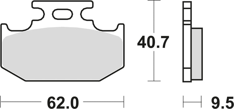 TRW Brake Pad MCB 625 SI SINT. métal