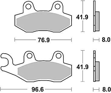 TRW Brake Pad MCB 582 Standard organique