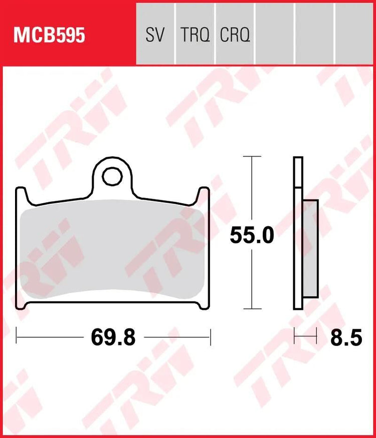 TRW Brake Pad McB 595 SV Métal fritté