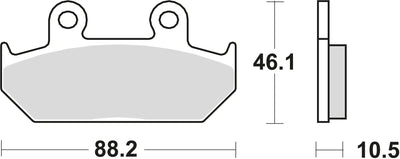TRW Brake Pad MCB 624 Standard organique