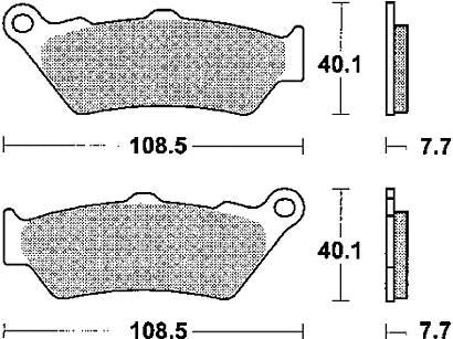 TRW Frein Pad McB 671 Métal fritté