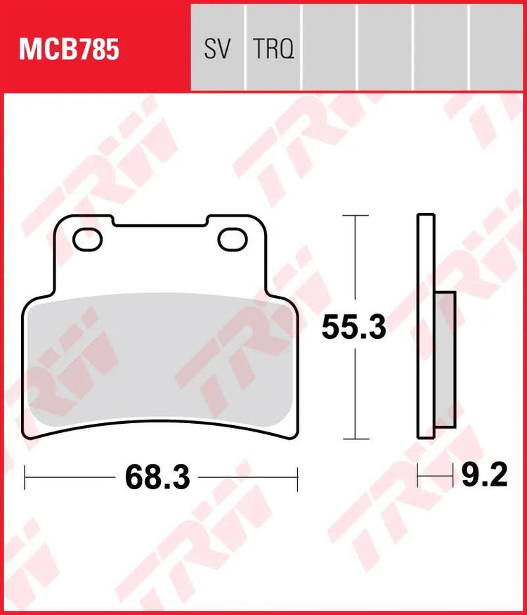 TRW Brake Pad MCB 785 Standard organique