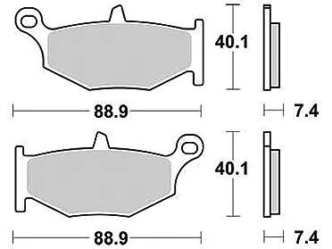 TRW Frein Pad McB 783 Métal fritté
