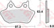 TRW Frein Pad McB 778 Métal fritté