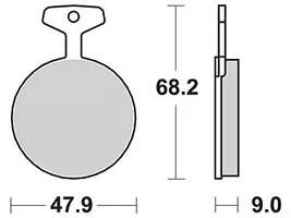 TRW Brake Pad MCB 44 Standard organique