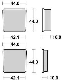 TRW Brake Pad MCB 506 Standard organique