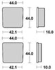TRW Brake Pad MCB 506 Standard organique