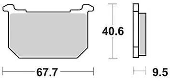 TRW Brake Pad MCB 516 Standard organique