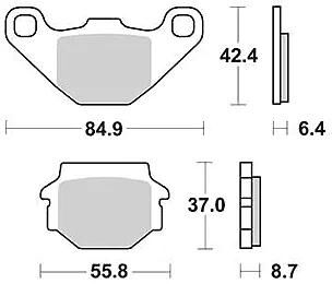 TRW Brake Pad MCB 517 Standard organique