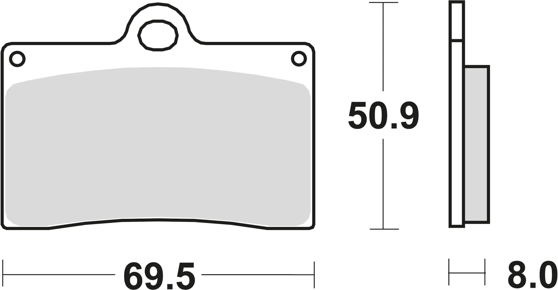 TRW Brake Pad 540 CRQ Hyper Carbone Racing