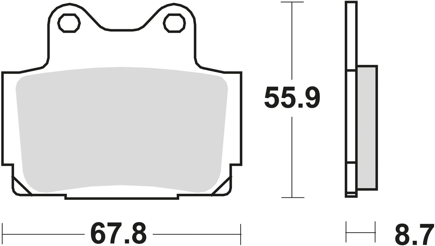 TRW Frein Pad McB 541 Métal fritté