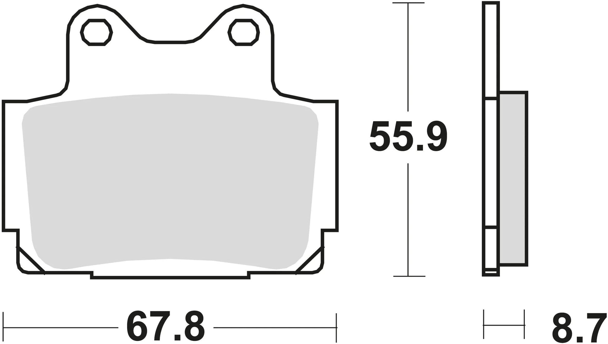 TRW Frein Pad McB 541 Métal fritté
