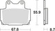 TRW Frein Pad McB 541 Métal fritté